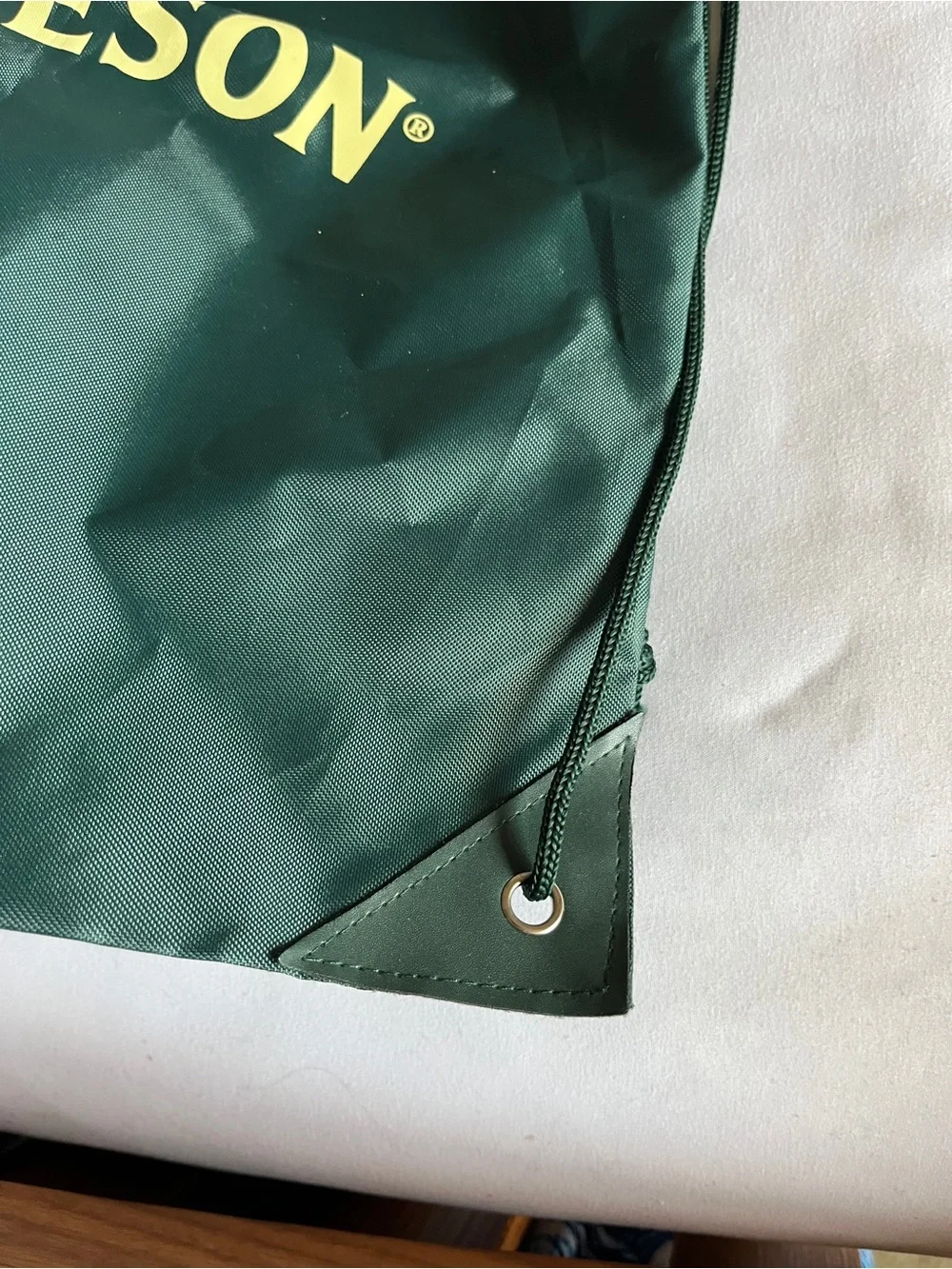 Jameson Dark Green Drawstring Bag Cinch Sack Gym Pouch 14
